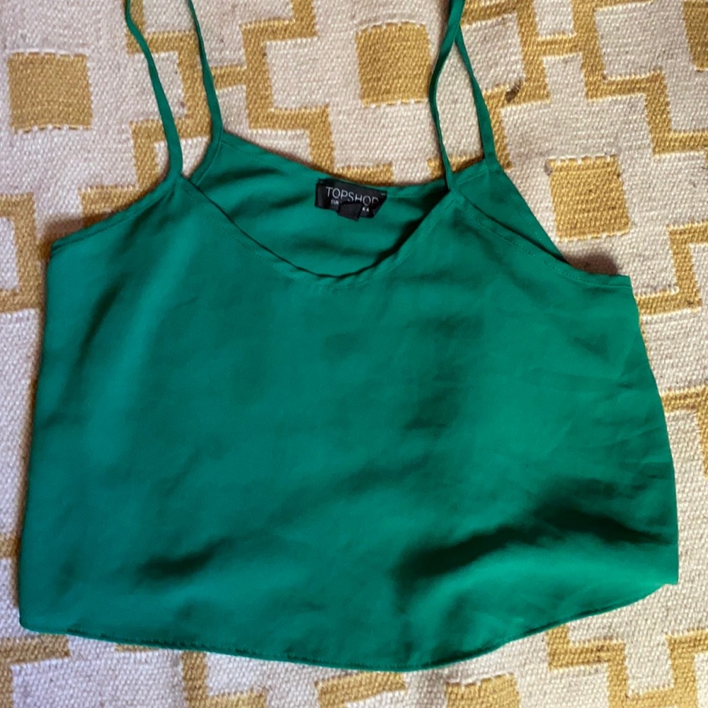 Top Shot Crop Top Brilliant Green